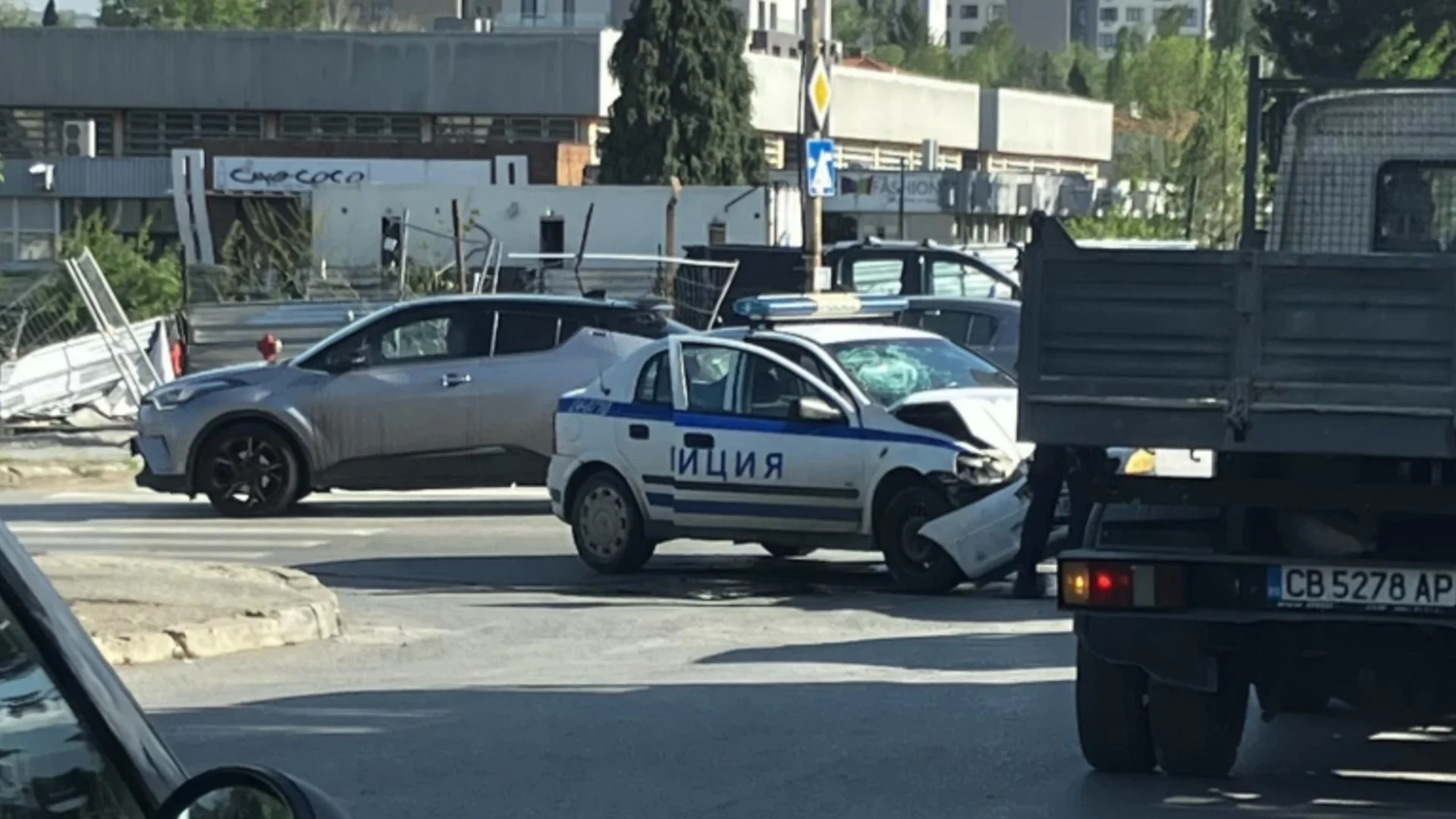 Пиян шофьор удари патрулка