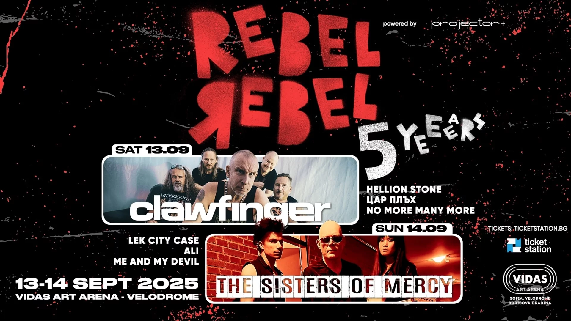 REBEL REBEL 5 идва с Clawfinger и The Sisters of Mercy на 13 и 14 септември в София