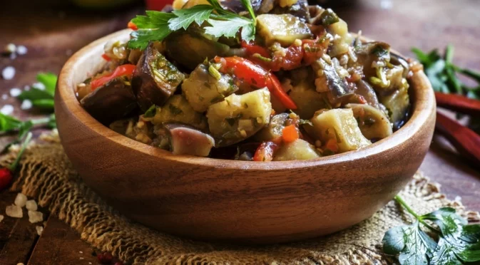 Евтина, бърза и невероятно вкусна разядка с патладжани