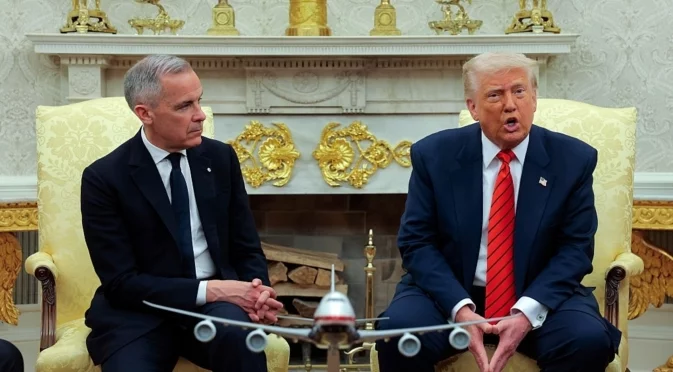 В опит да го убеди за митата: Карни се среща с Тръмп