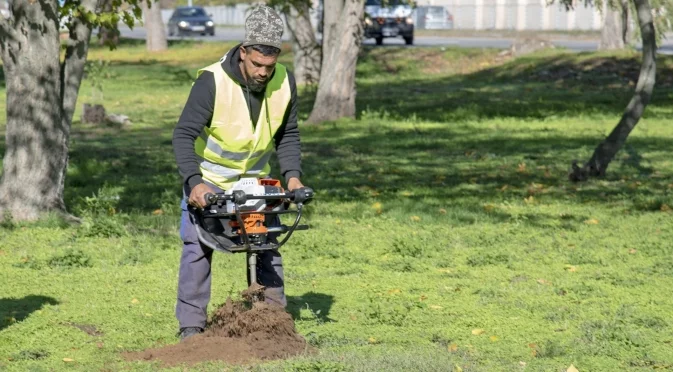 Община Пазарджик засажда десетки нови дървета в парк „Стадиона“