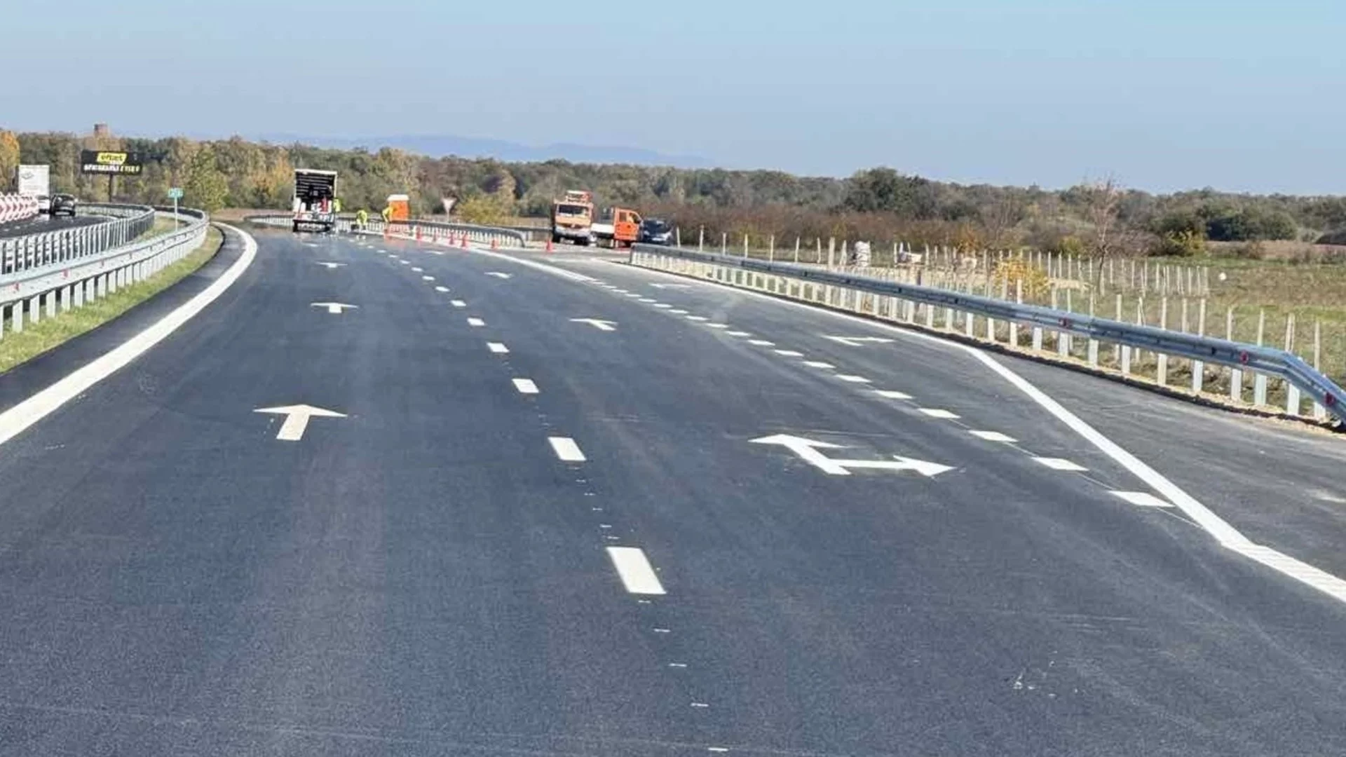 Внимание! Ограничено движение по АМ “Тракия“