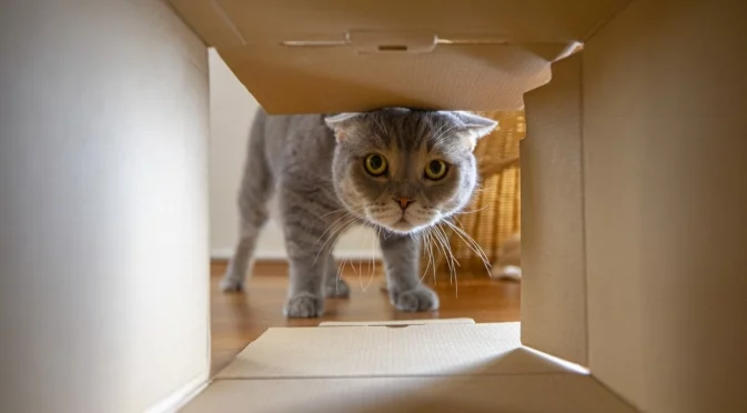 Мяукаща пратка: Котка попадна в колет