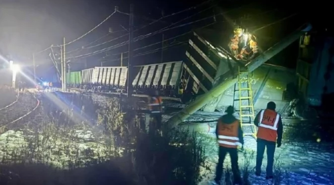 Втора катастрофа с товарен влак в Русия за седмицата (ВИДЕО и СНИМКИ)