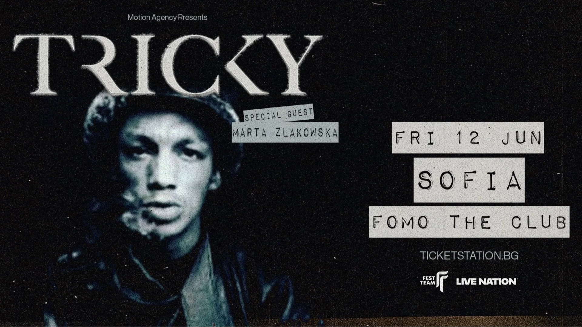 Tricky се завръща в София на живо на 12 юни