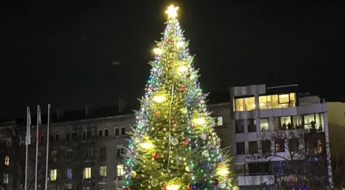 Кметът на Русе запали светлините на Коледната елха