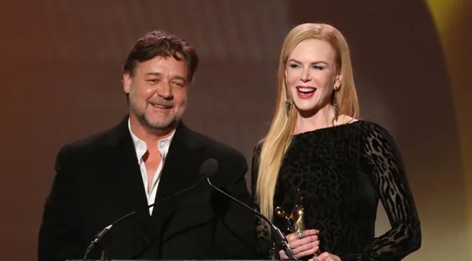 Ръсел Кроу утешава Никол Кидман: Приятелство или тайна романтична връзка след развода?