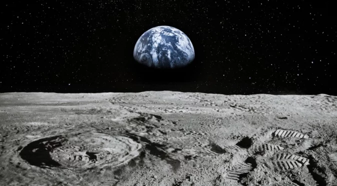 Учени: Удар на гигантски астероид може да е деформирал Луната отвътре
