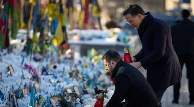 Въздушна тревога в Киев по време на визитата на шефа на НАТО