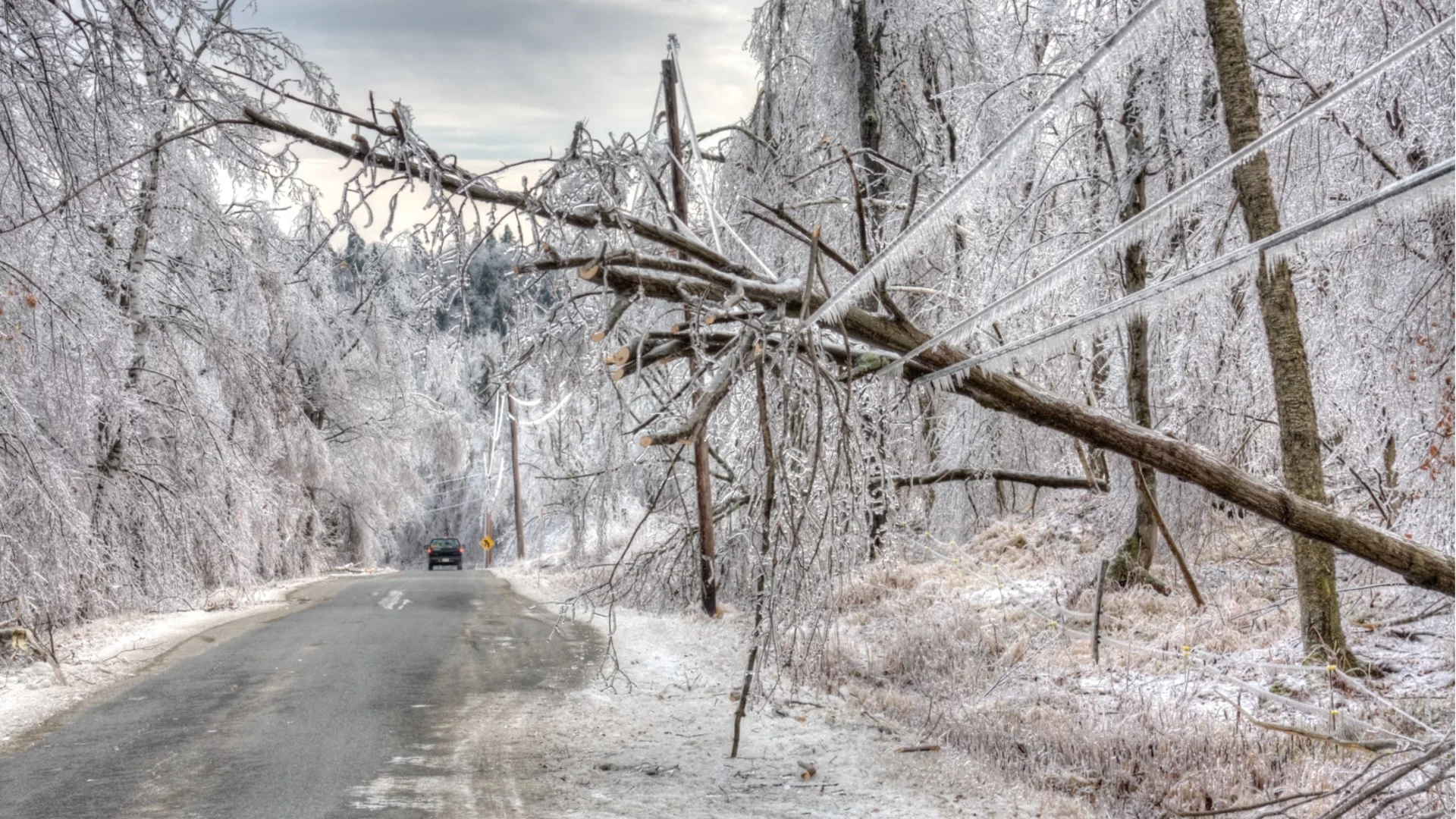 Дания под снежна блокада