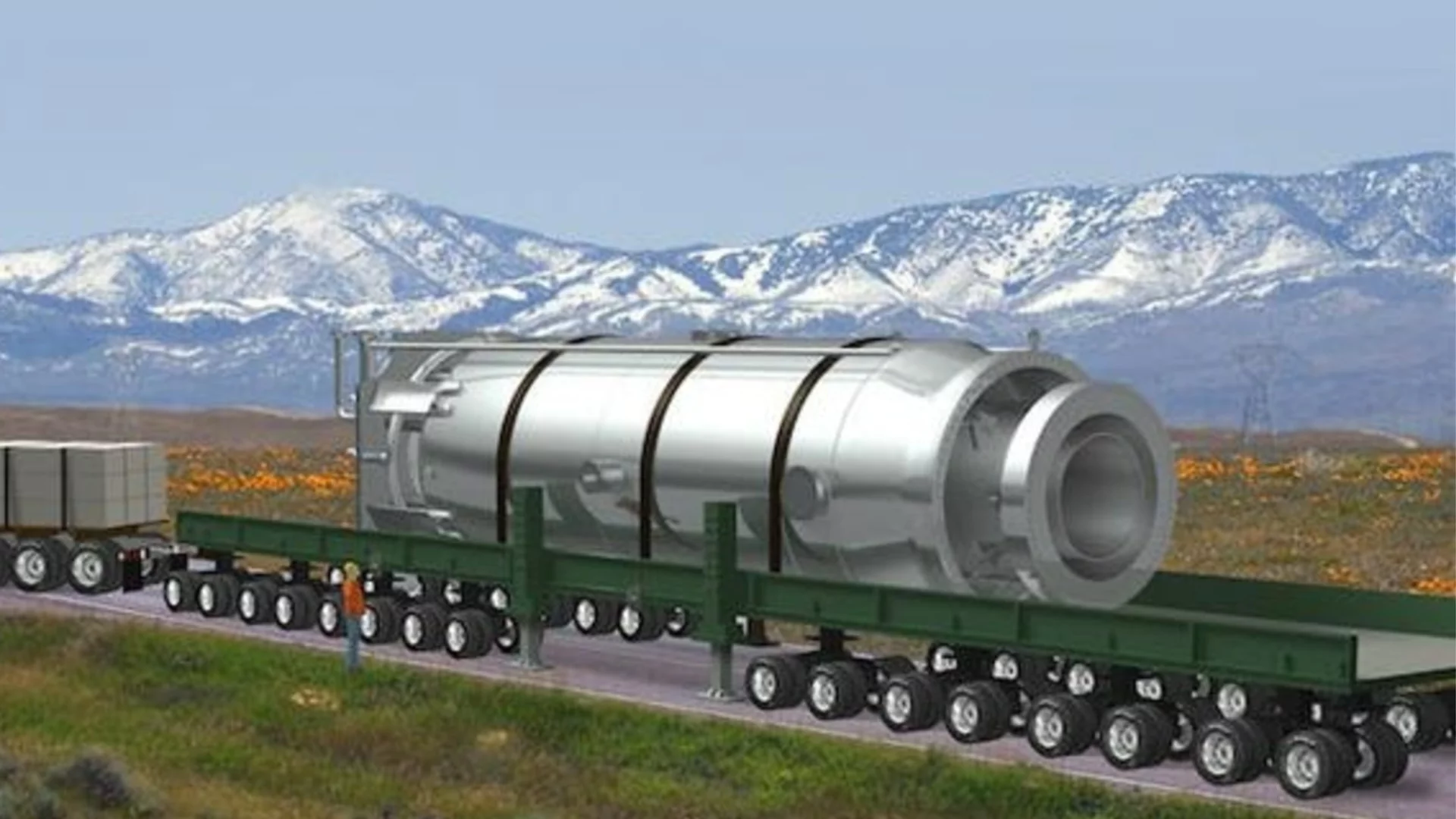 За първи път ядрен реактор бе транспортиран по въздух