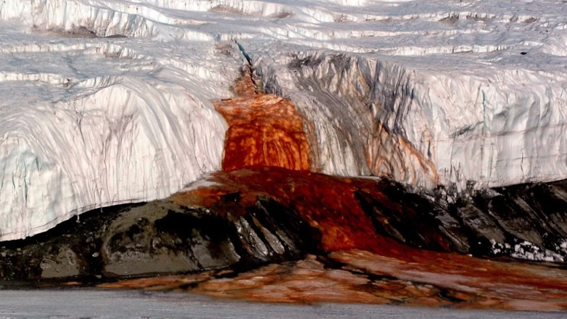 Какво се крие в Кървавите водопади на Антарктида?