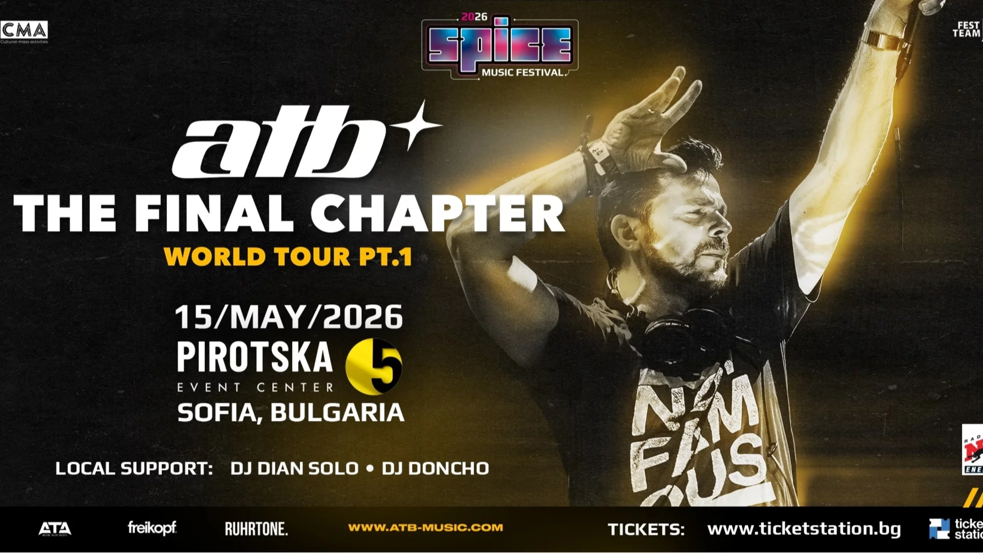 Легендарният DJ ATB идва за първи път в България за пре-парти на SPICE Music Festival