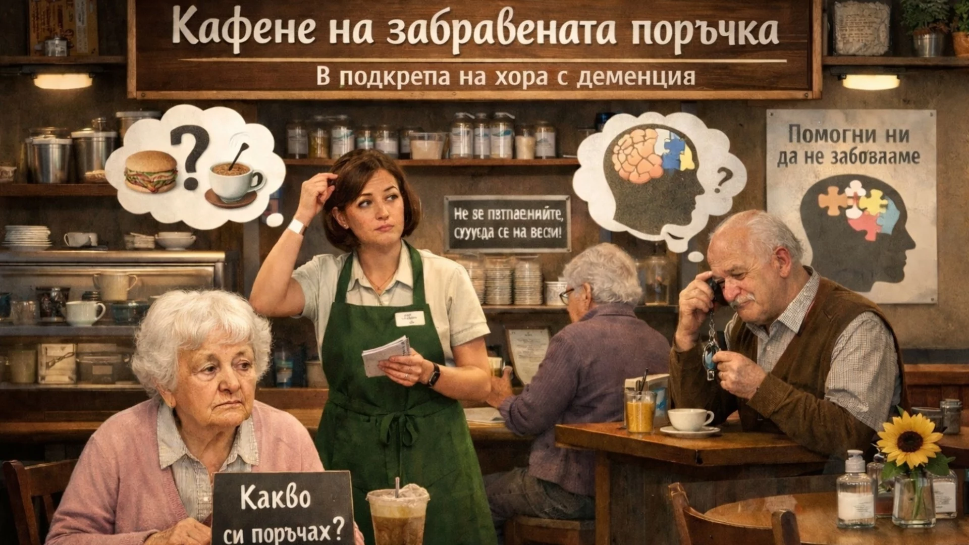 В Бургас ще се проведе събитието в подкрепа на хората с деменция "Кафене на забравената поръчка"