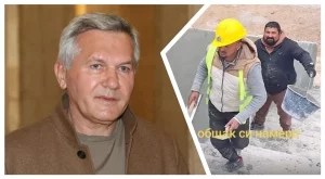 Гавра с ЦСКА: Пияни строители едва се движат, докато строят „Армията“ (ВИДЕО)