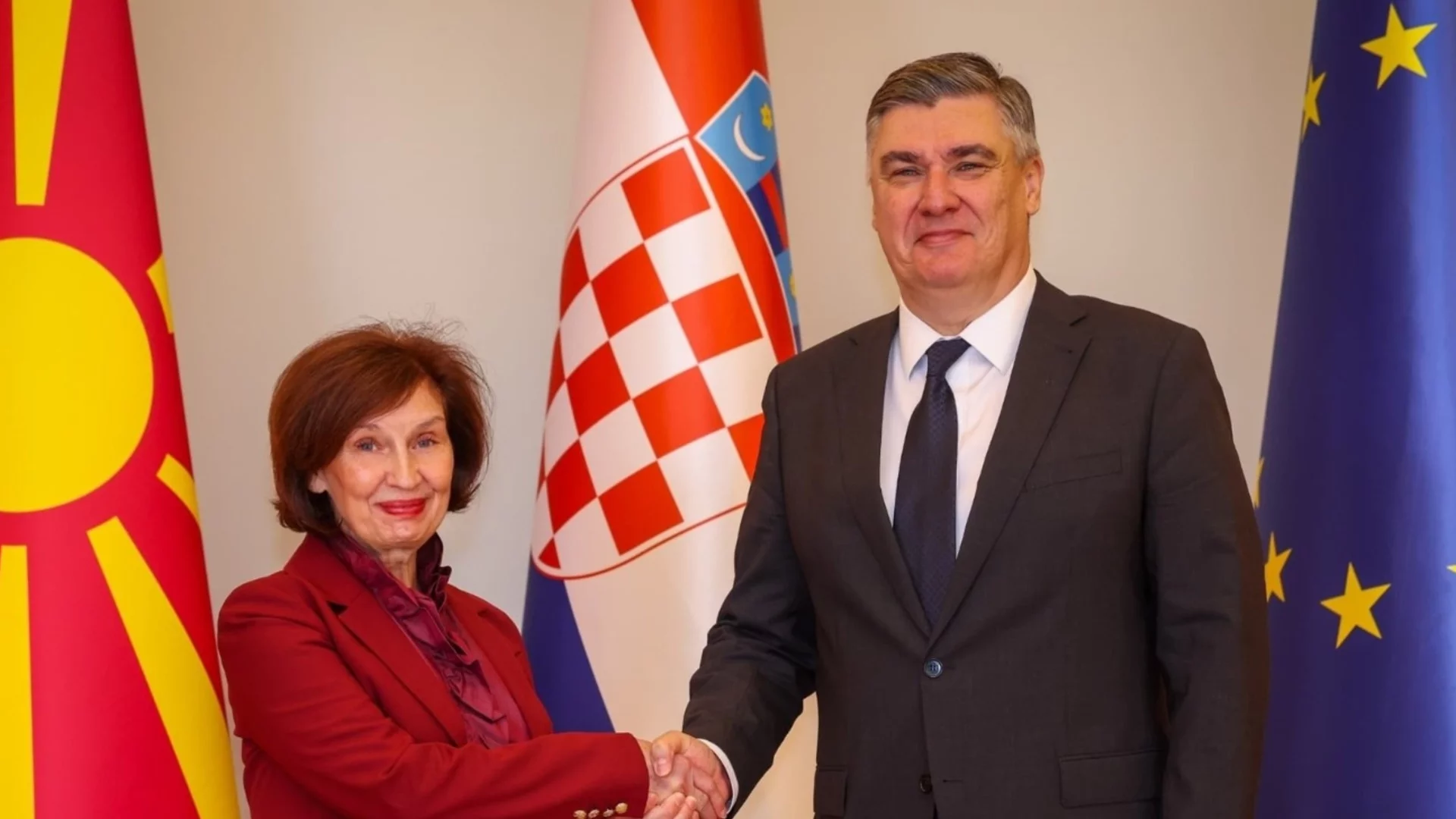 Хърватският президент зае страната на Скопие: Силяновска се оплаква от ЕС заради българите (СНИМКА)