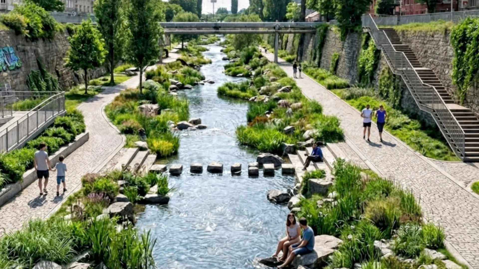 Ето как ще изглежда София, ако реките й "оживеят"