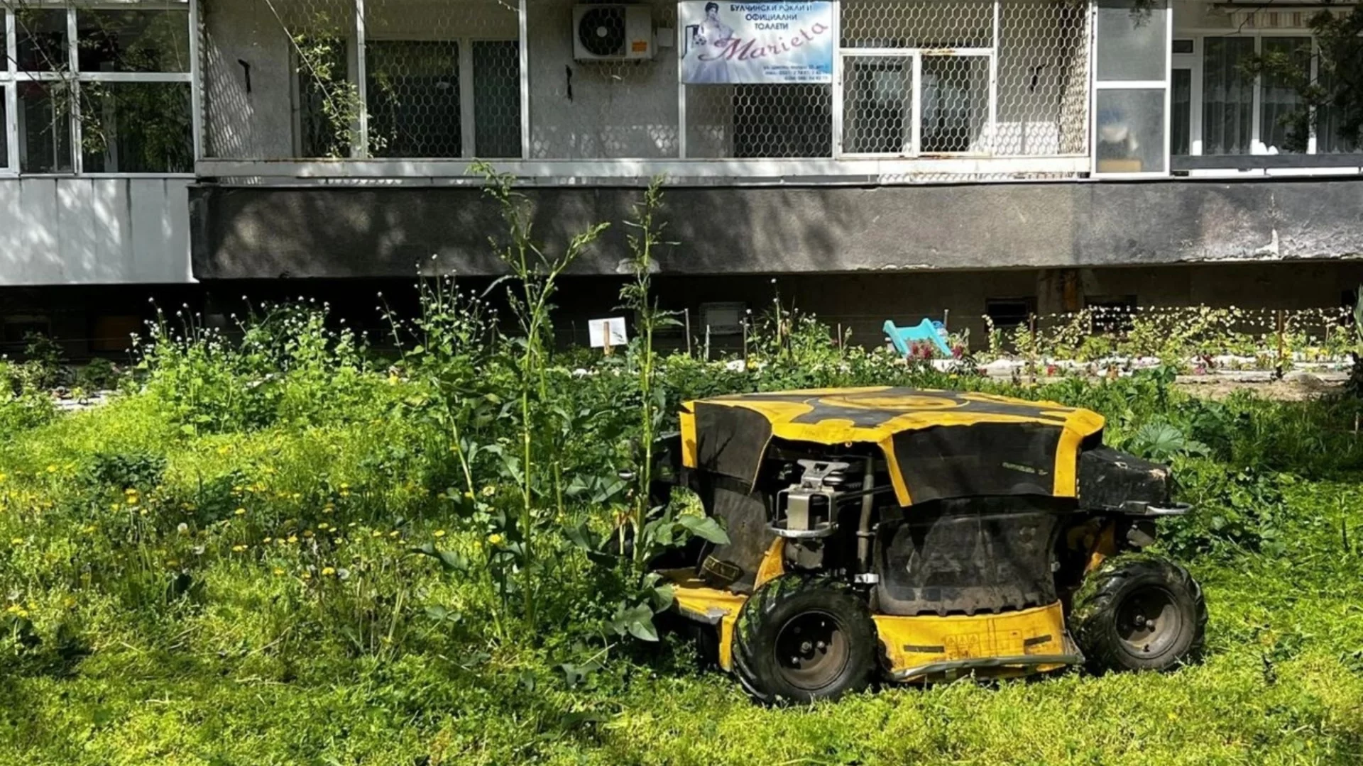 Косачка робот вече коси зелените площи в Асеновград