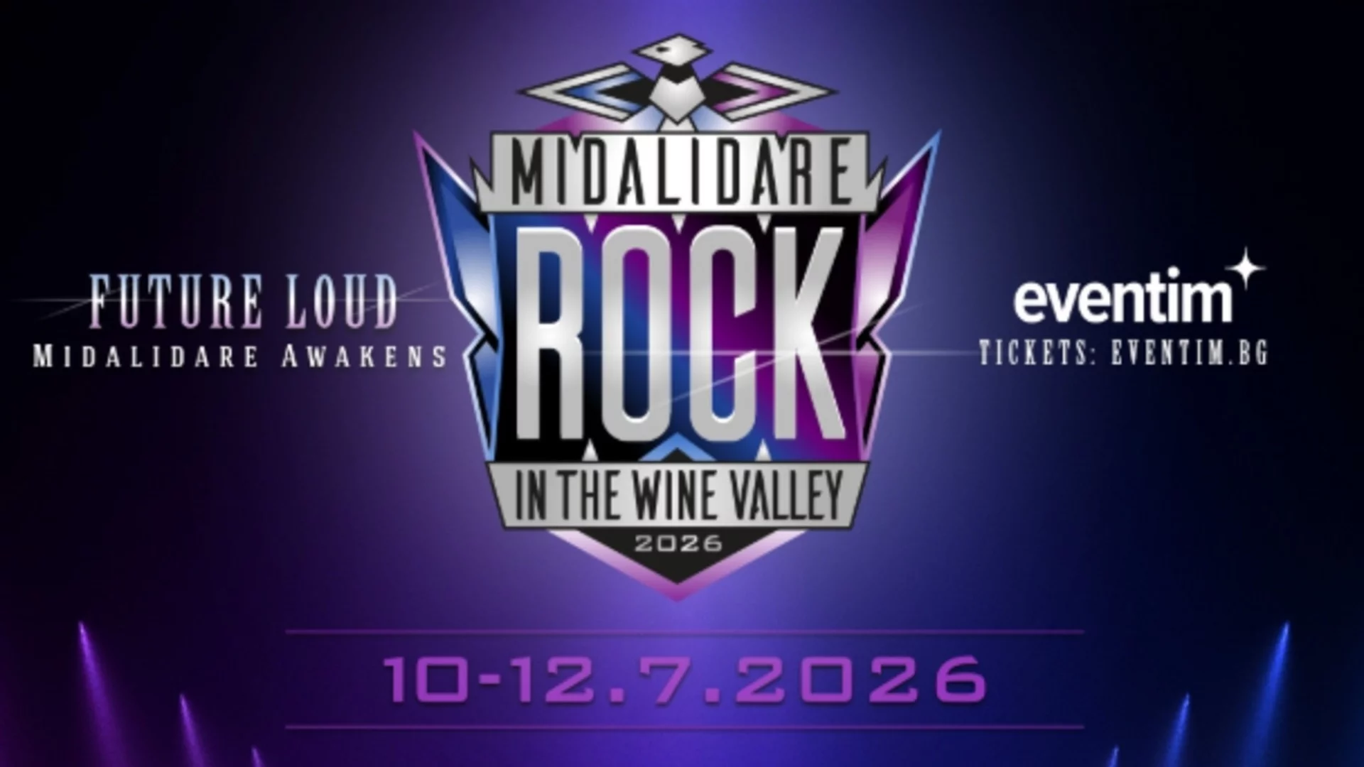 Eclipse, Ashes of Ares и Tidal Dreams са последните три банди на голямата сцена на Midalidare Rock In The Wine Valley 2026
