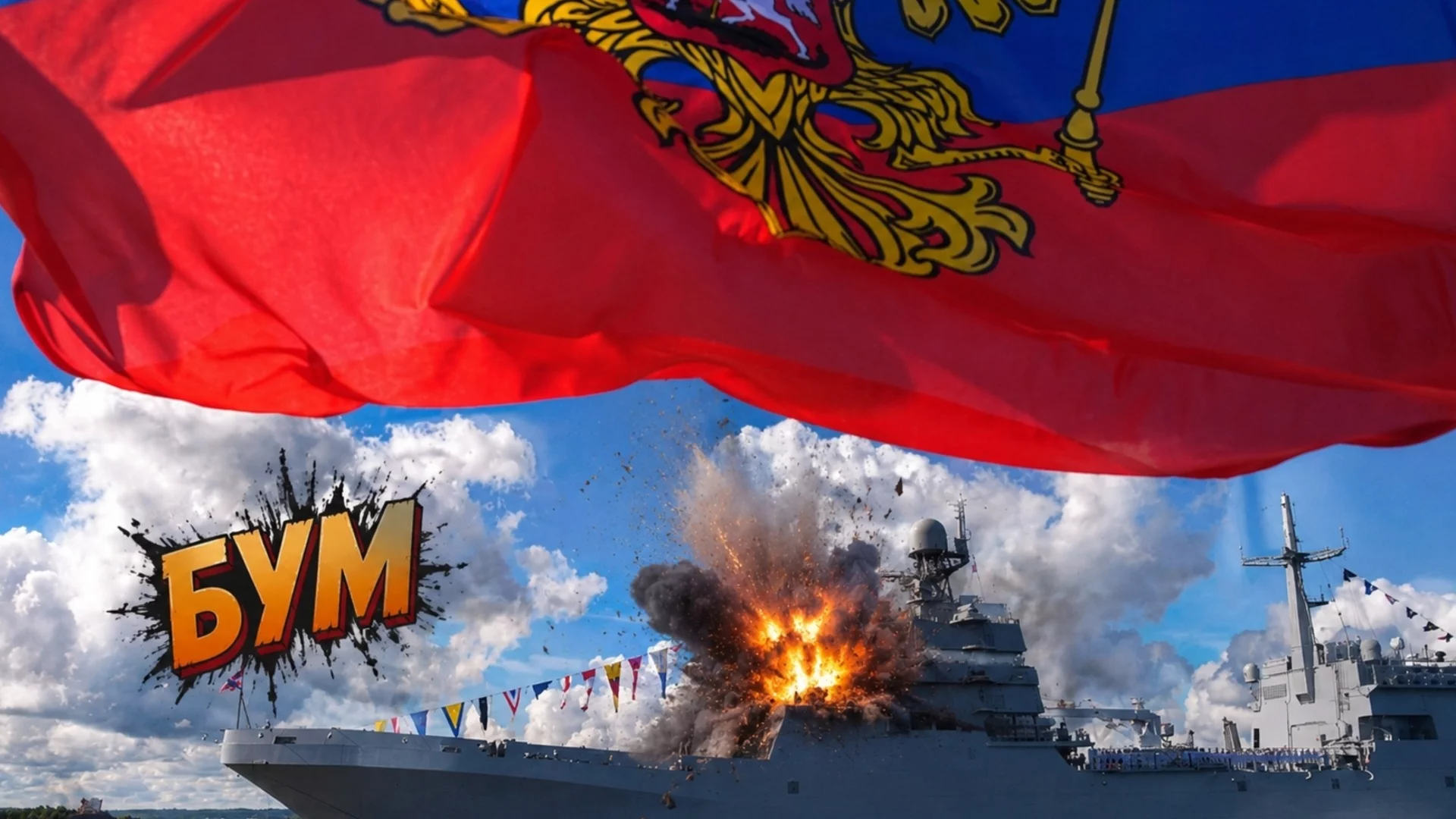 Гори руски ракетоносец: Украйна удари военна база в Кронщад (ВИДЕО)