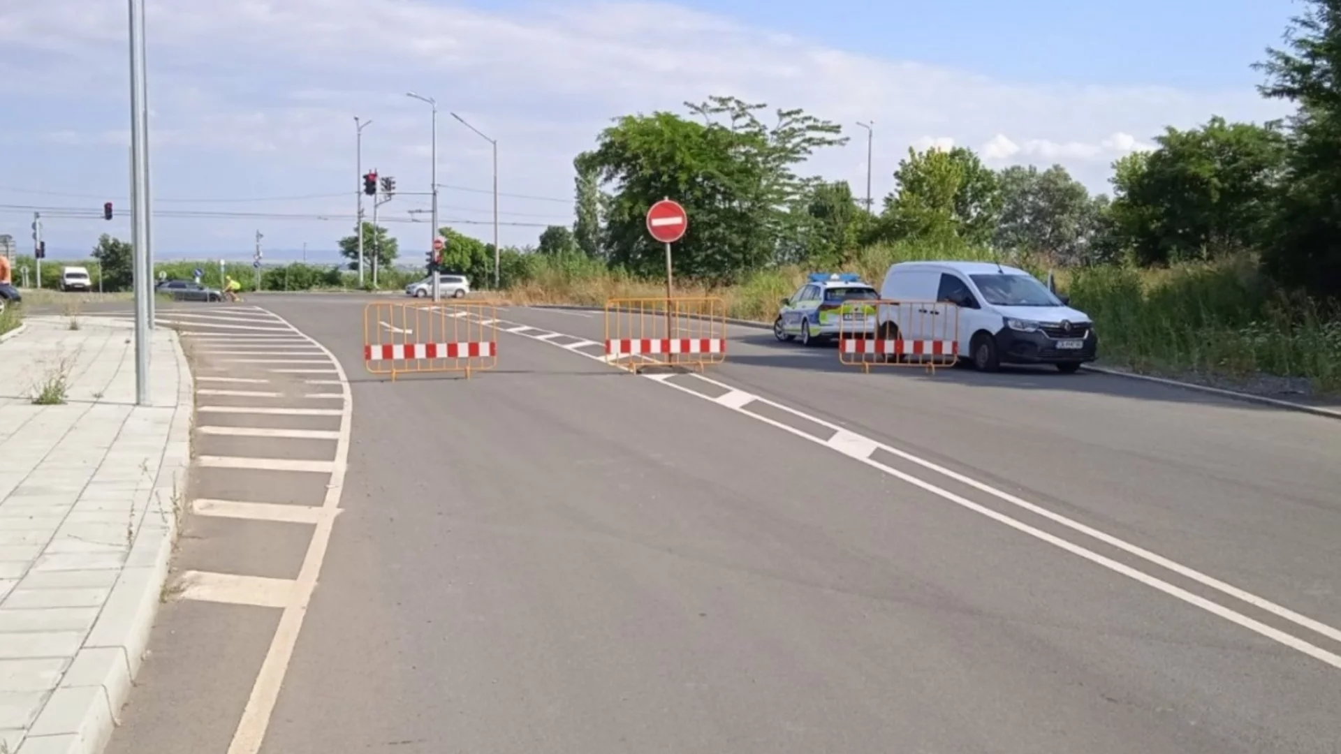Община Бургас започна изграждането на ново кръгово кръстовище 