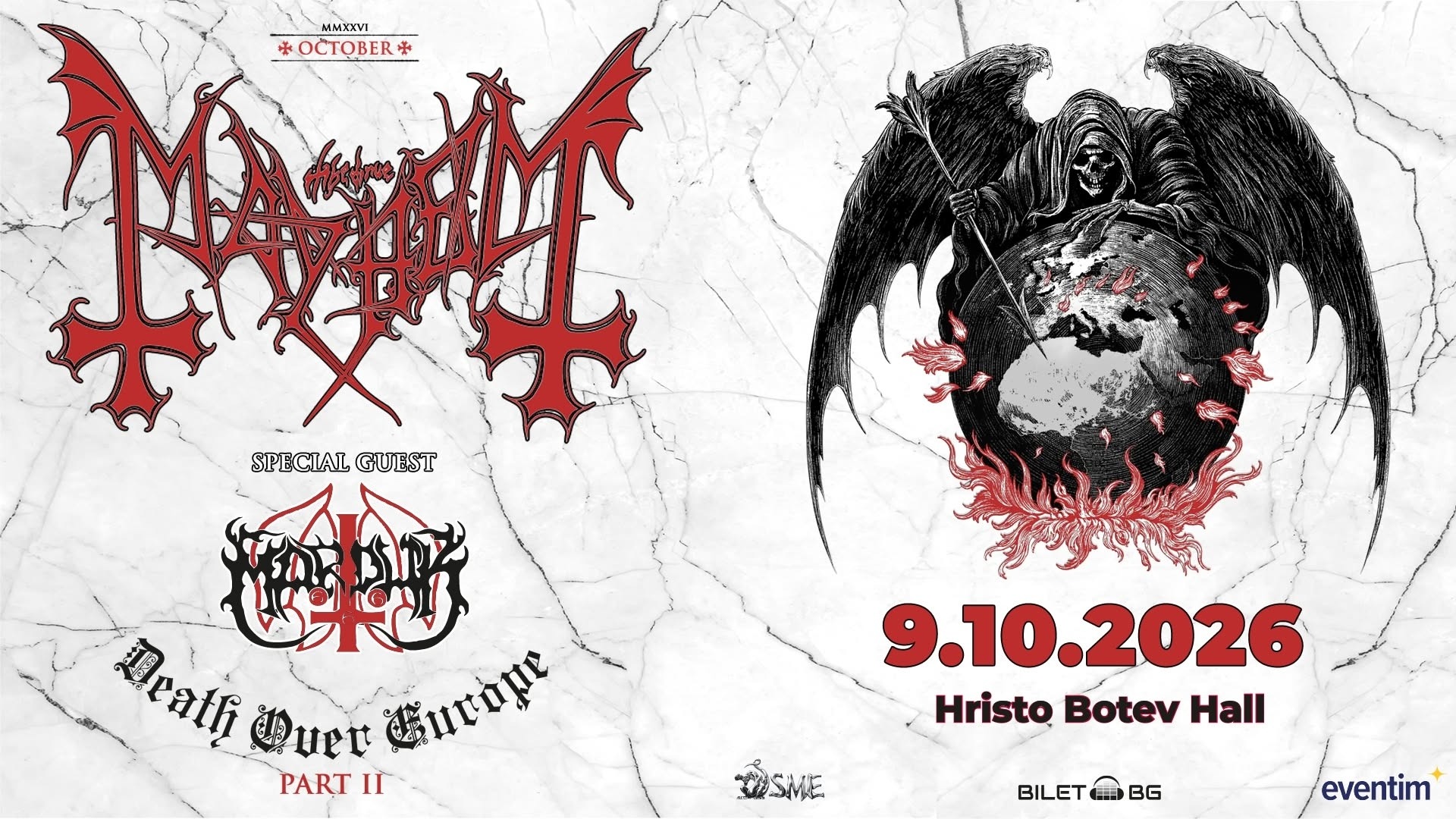 MAYHEM водят Death Over Europe Tour в София със специалното участие на MARDUK