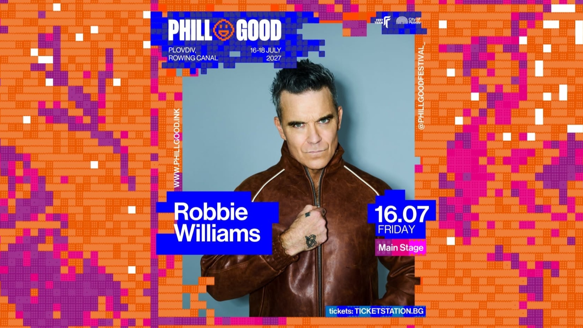 Роби Уилямс е първият хедлайнер на PHILLGOOD 2027 в Пловдив!